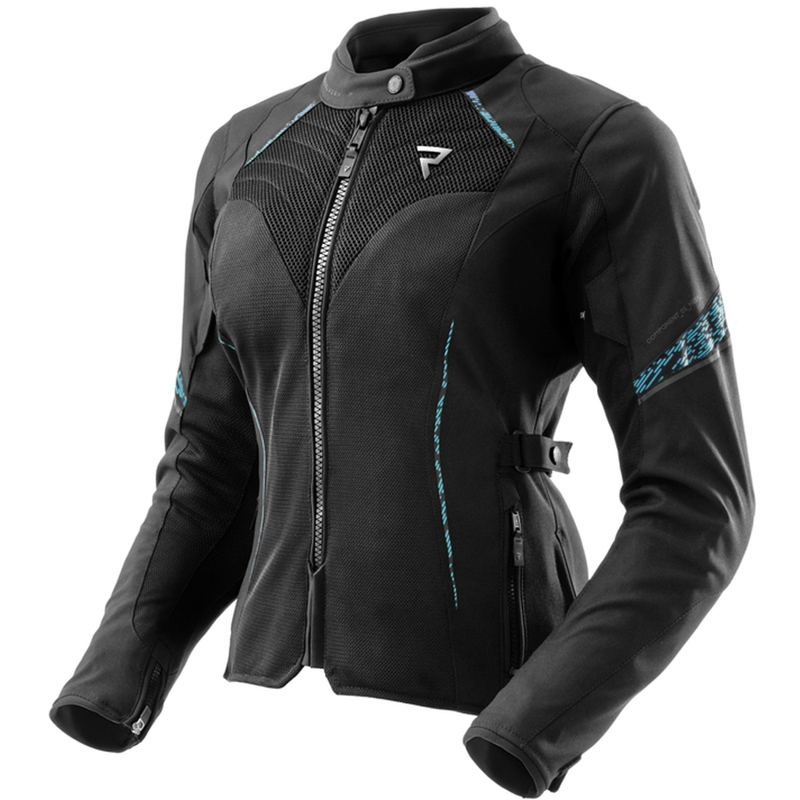 Giacca moto da donna Rebelhorn Jax nero-menta