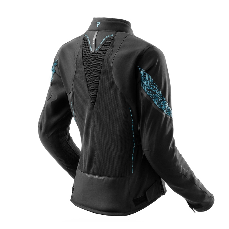 Giacca moto da donna Rebelhorn Jax nero-menta