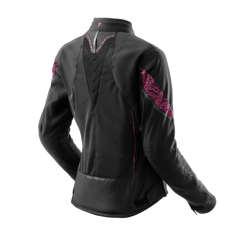 Giacca moto da donna Rebelhorn Jax nero-rosa