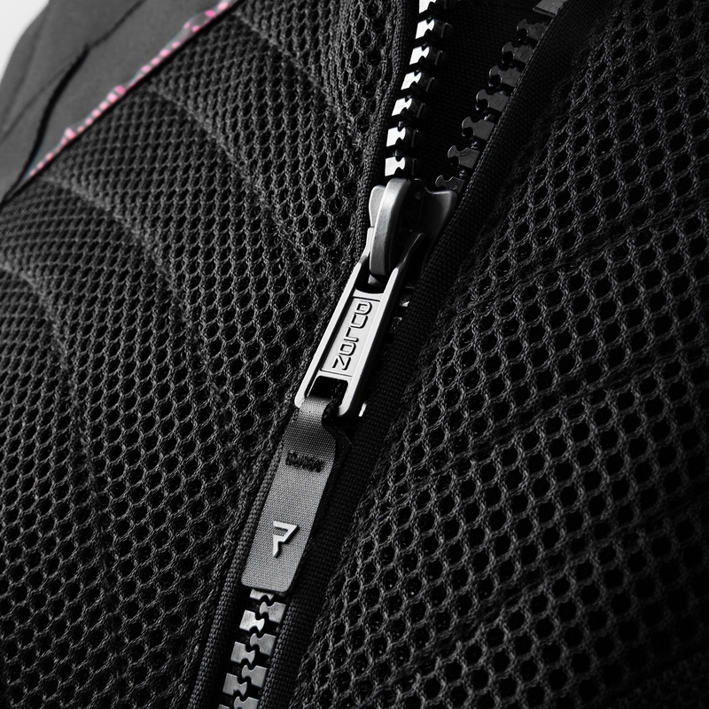 Giacca moto da donna Rebelhorn Jax nero-rosa