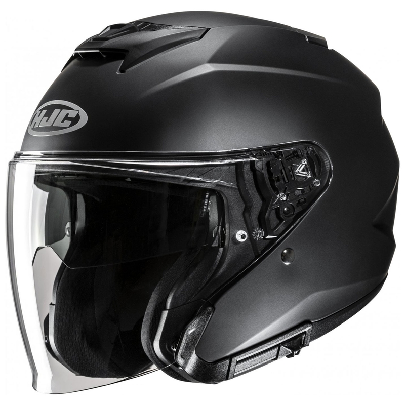 Casco moto aperto HJC i31 Solid semi piatto nero