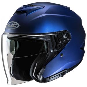 Casco moto aperto HJC i31 Solid Semi Flat blu metallizzato