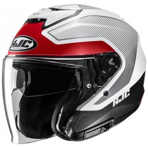 Casco moto aperto HJC i31 Tevis MC1SF bianco-nero-rosso