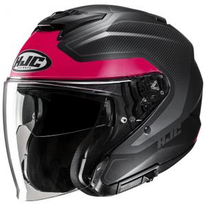 Casco moto aperto HJC i31 Tevis MC8SF rosso-nero