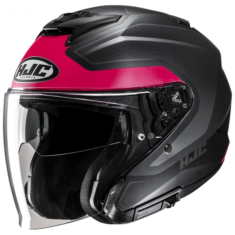 Casco moto aperto HJC i31 Tevis MC8SF rosso-nero