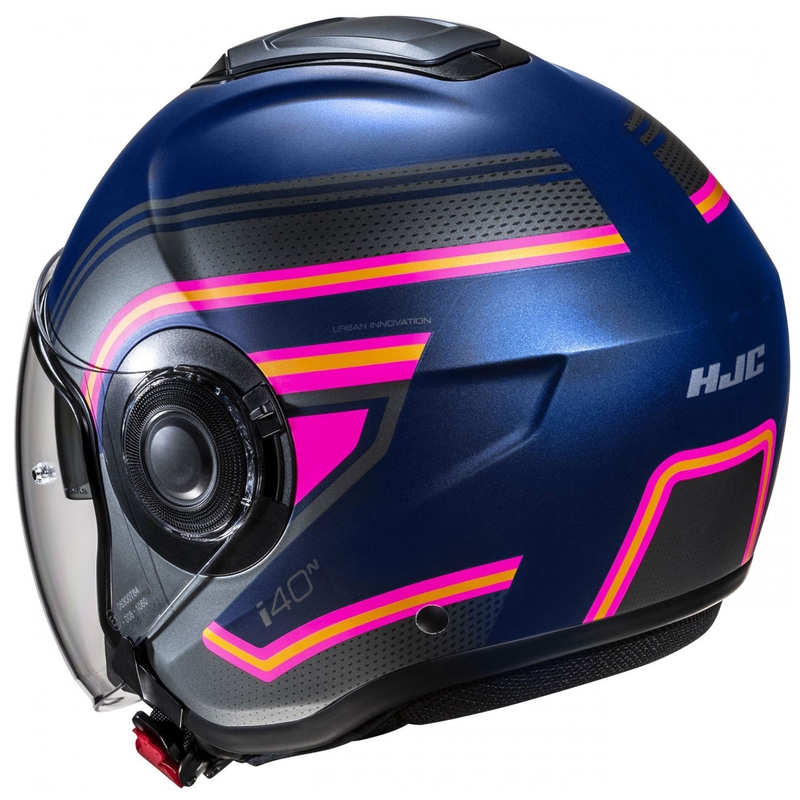 Casco Moto Aperto HJC i40N Linia MC28SF Blu-Grigio-Rosa