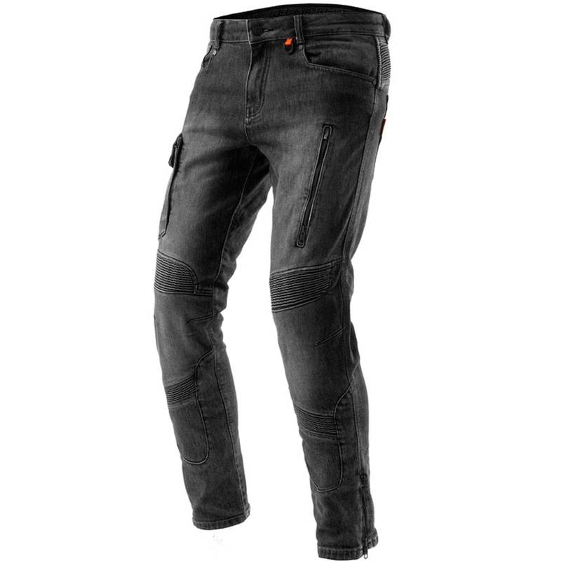 Jeans da motociclista Rebelhorn Vandal Mono, neri lavati