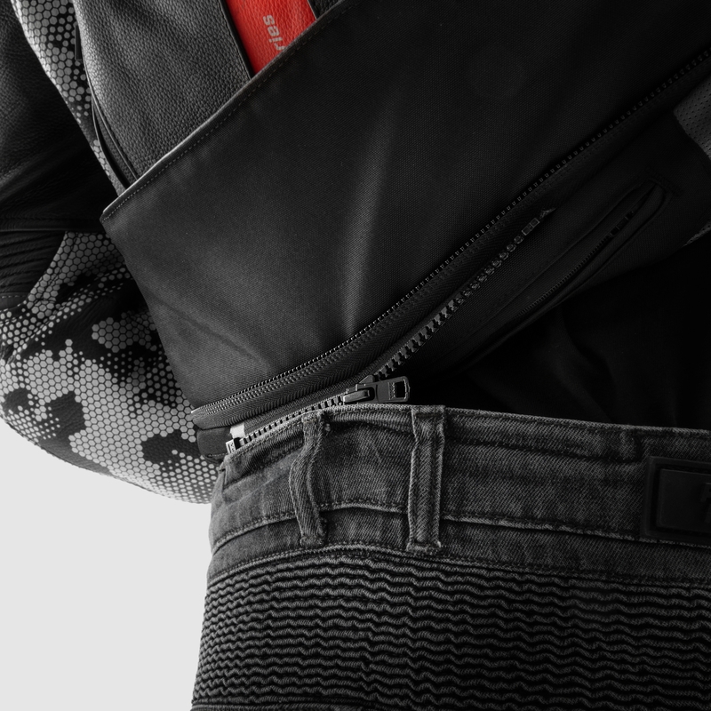 Jeans da motociclista Rebelhorn Vandal Mono, neri lavati