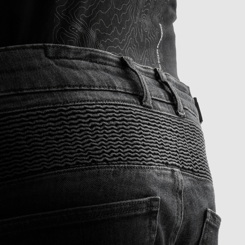 Jeans da motociclista Rebelhorn Vandal Mono, neri lavati