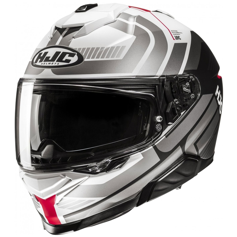 Casco Moto Integrale HJC i71 Viz MC1SF Bianco-Grigio-Nero