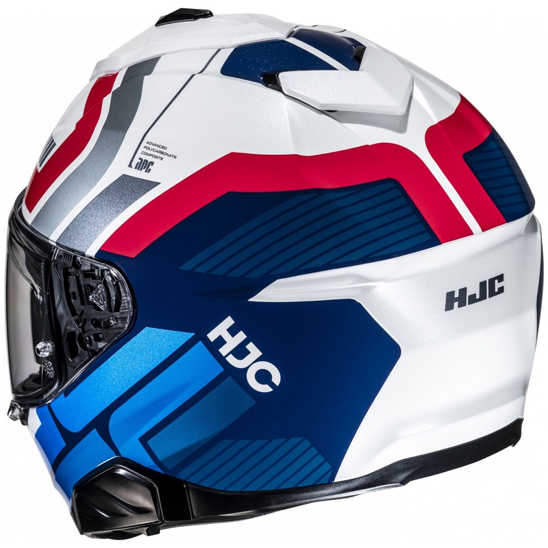 Casco Moto Integrale HJC i71 Viz MC21 Bianco-Blu-Rosso