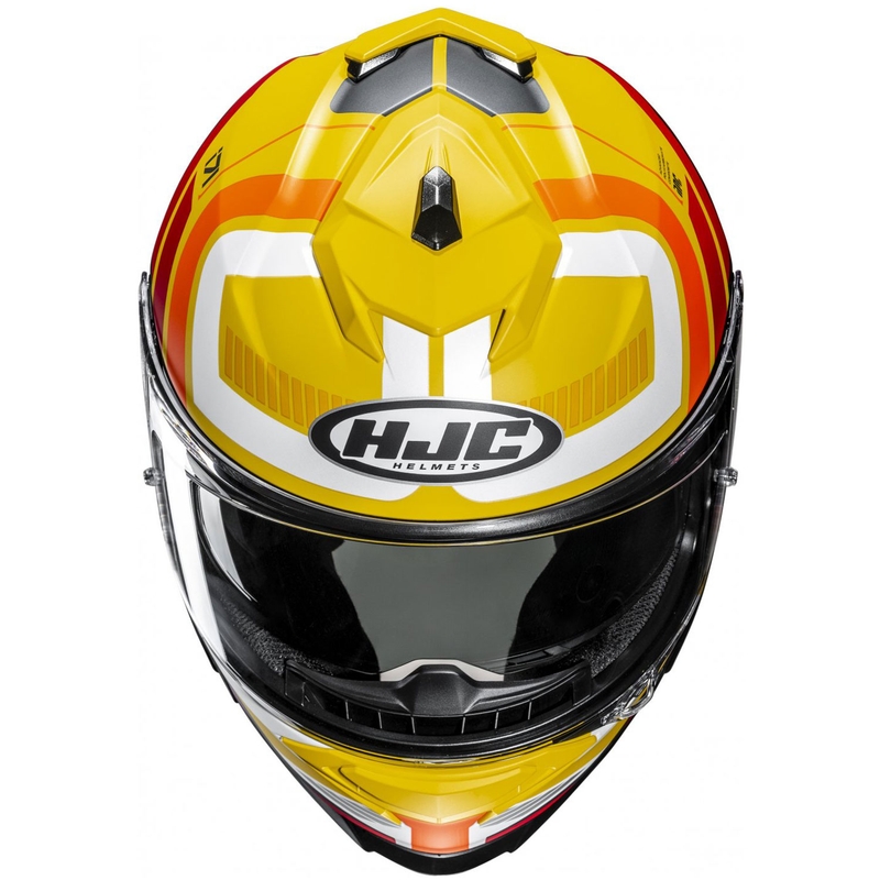 Casco Moto Integrale HJC i71 Viz MC3SF Giallo-Rosso-Nero