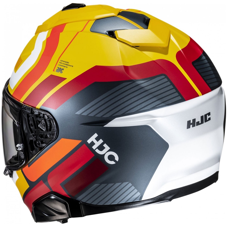 Casco Moto Integrale HJC i71 Viz MC3SF Giallo-Rosso-Nero