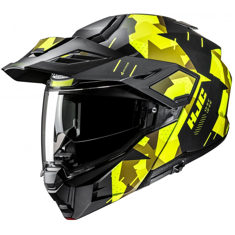 Casco moto modulare HJC i80 Roki MC3HSF giallo fluo-nero