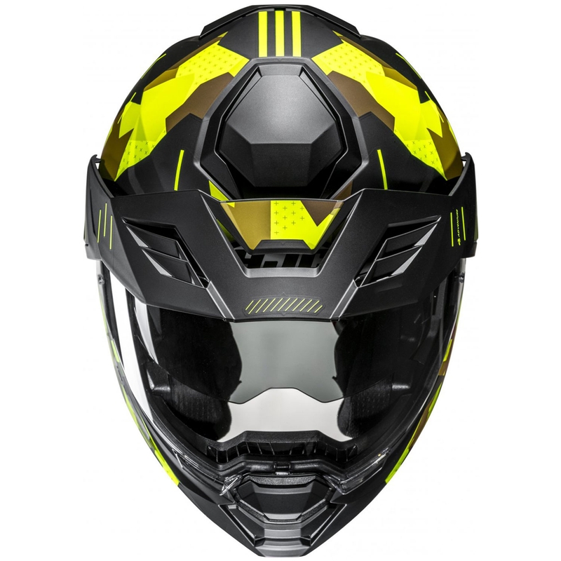 Casco moto modulare HJC i80 Roki MC3HSF giallo fluo-nero