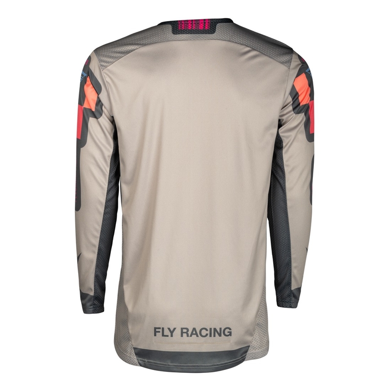 Maglia motocross FLY Racing Lite Vice grigio-rosa