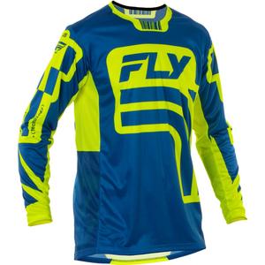 Maglia motocross FLY Racing Lite Lancer blu-giallo fluo