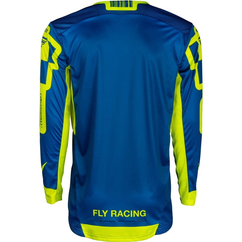Maglia motocross FLY Racing Lite Lancer blu-giallo fluo