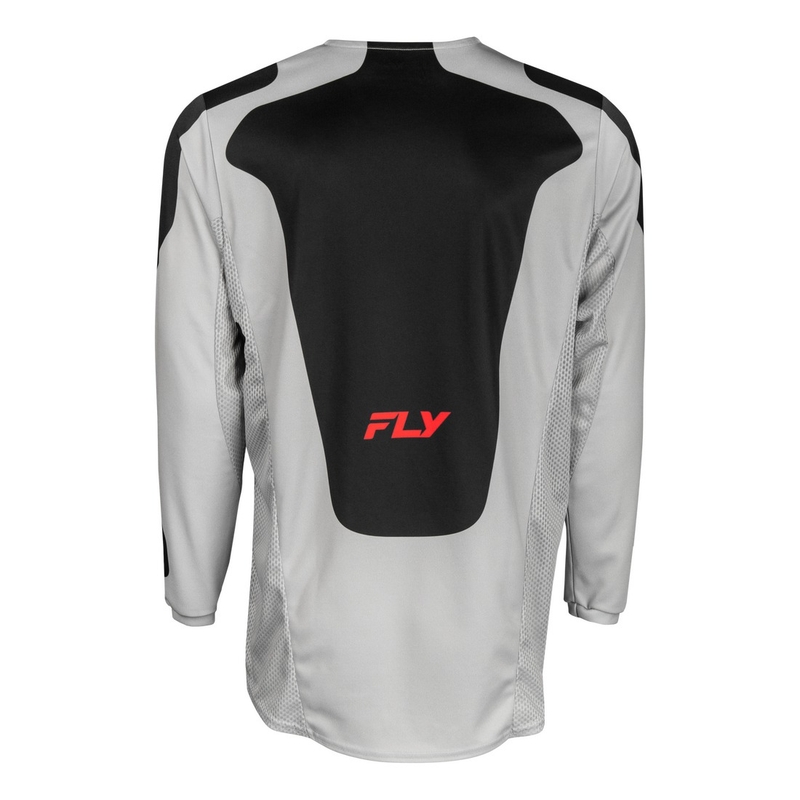 Maglia motocross FLY Racing Kinetic Sym grigio-rosso-nero