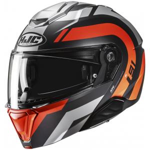 Casco moto apribile HJC i91 Arven MC6HSF nero-grigio-arancio