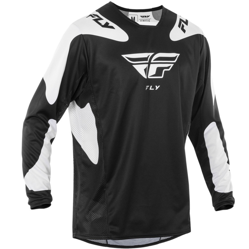 Maglia motocross FLY Racing Kinetic Sym nero-bianco
