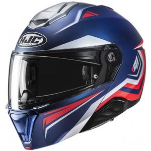 Casco moto apribile HJC i91 Tricus MC21SF blu-rosso-grigio
