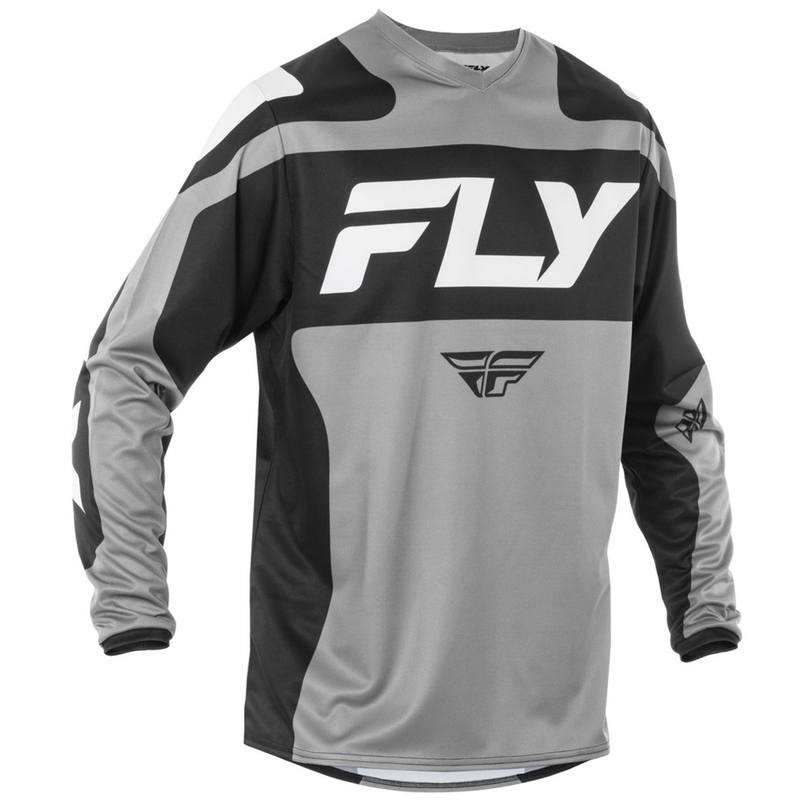 Maglia motocross FLY Racing F-16 grigio-nero-bianco