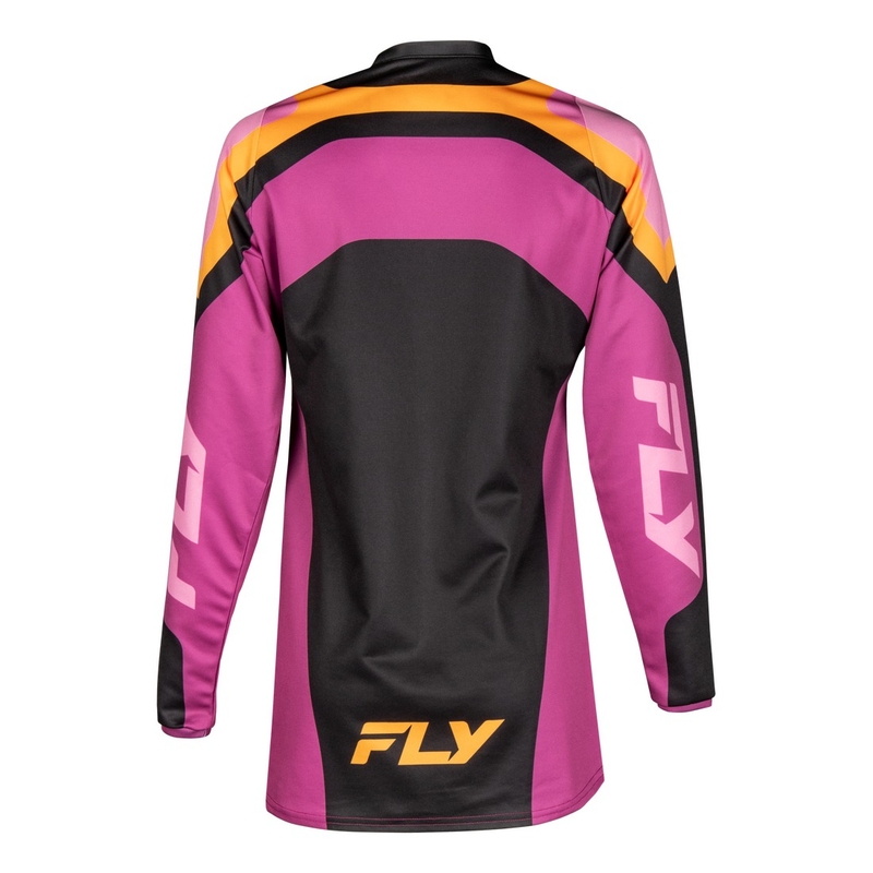 Maglia motocross da donna FLY Racing F-16 nero-giallo