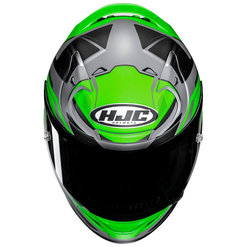 Casco integrale da moto HJC RPHA 12 Brels MC4HSF verde-grigio-nero