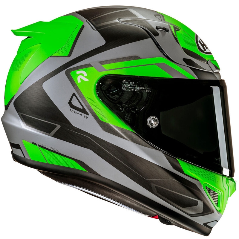 Casco integrale da moto HJC RPHA 12 Brels MC4HSF verde-grigio-nero