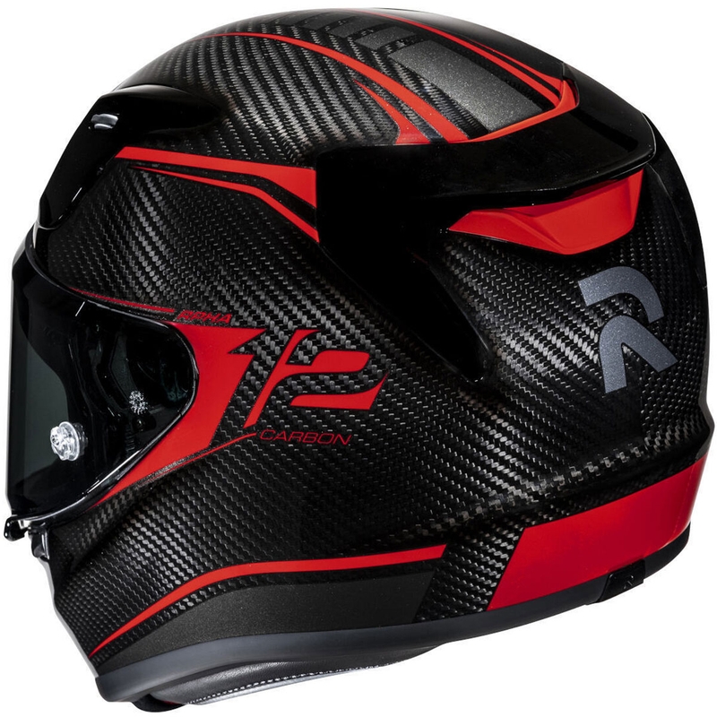 Casco moto integrale HJC RPHA 12 CARBON Keres MC1 nero-rosso