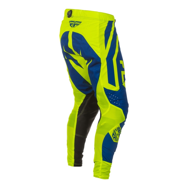 Pantaloni motocross FLY Racing Lite Lancer blu-giallo fluo