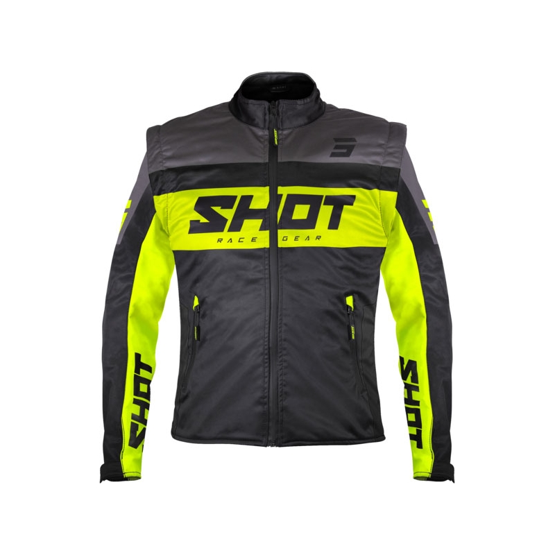 Giacca softshell Shot Softshell Lite nero-giallo fluo