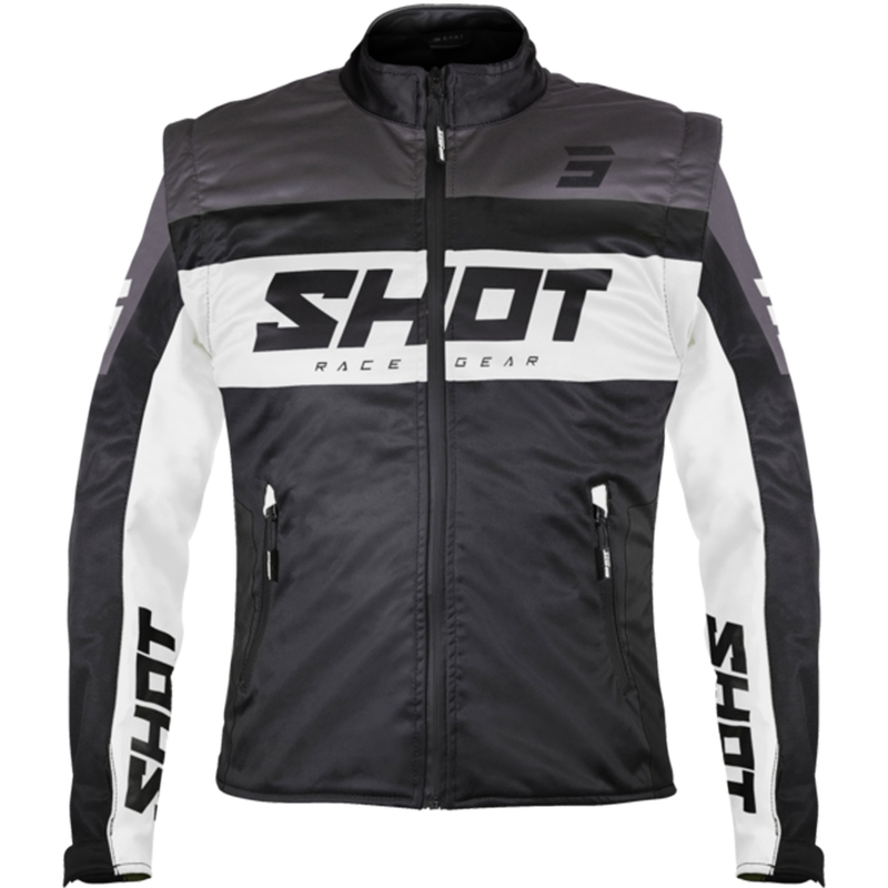 Giacca Softshell Shot Softshell Lite bianca e nera
