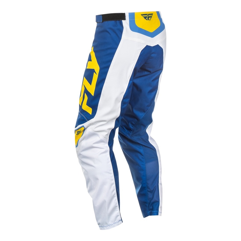 Pantaloni motocross FLY Racing F-16 bianco-blu-giallo
