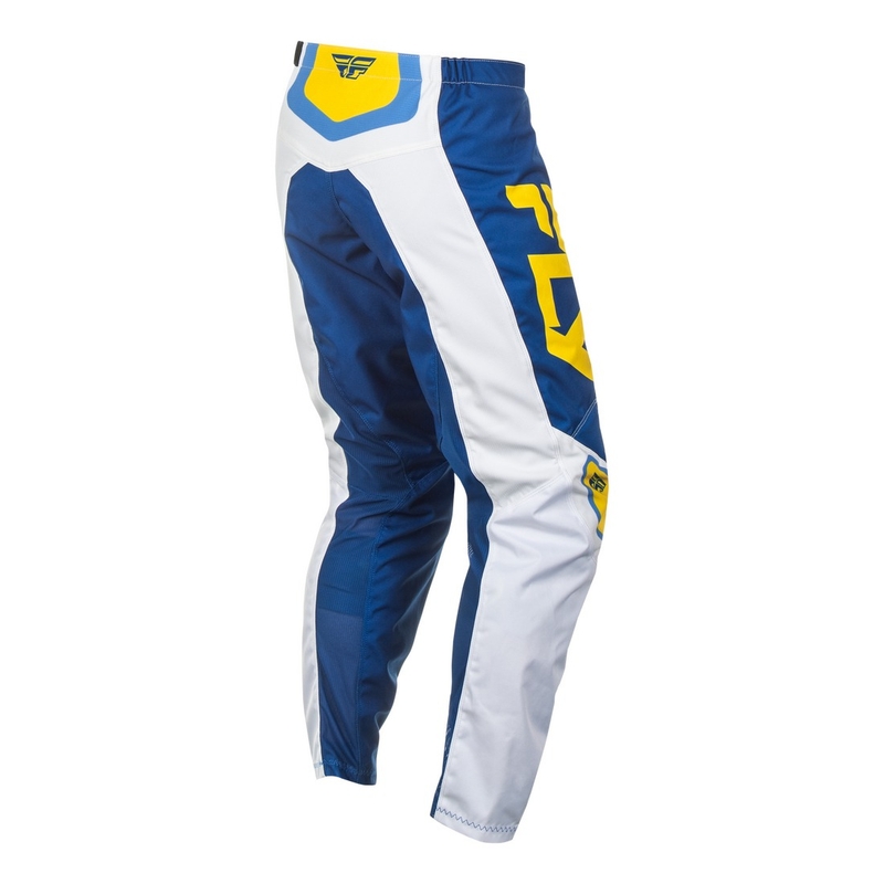 Pantaloni motocross FLY Racing F-16 bianco-blu-giallo