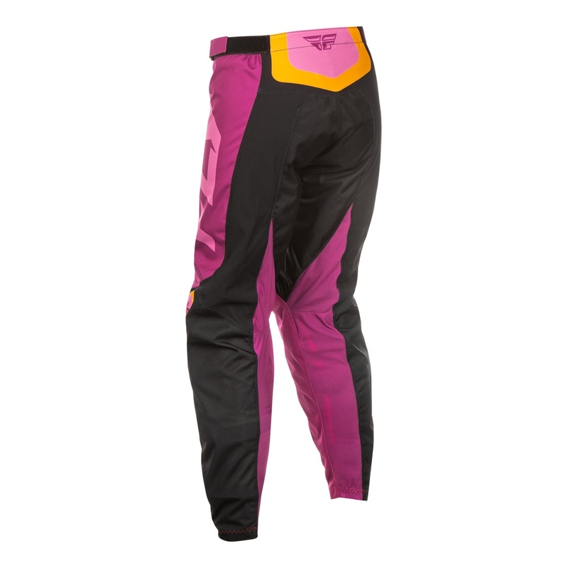 Pantaloni motocross da donna FLY Racing F-16 nero-giallo