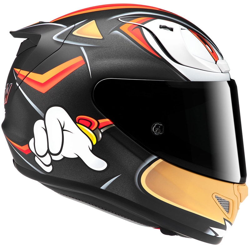 Casco moto integrale HJC RPHA 12 Shadow The Hedgehog MC1SF Nero-Rosso-Arancione Saldi