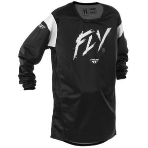 Maglia motocross per bambini FLY Racing Kinetic Stoke nera-bianca