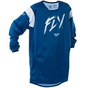 Maglia motocross bambino FLY Racing Kinetic Stoke blu-bianco