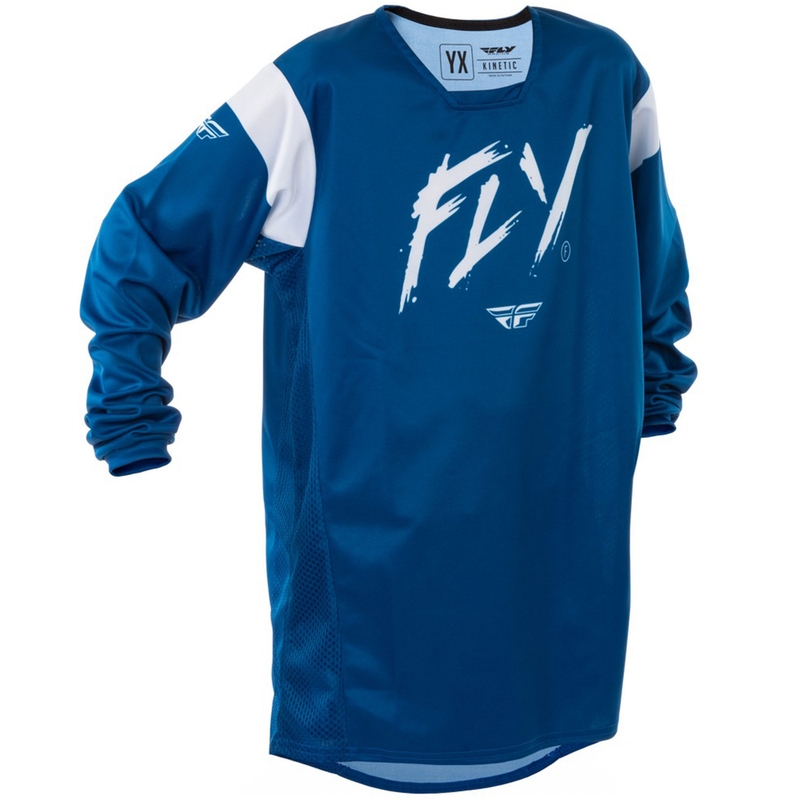 Maglia motocross bambino FLY Racing Kinetic Stoke blu-bianco