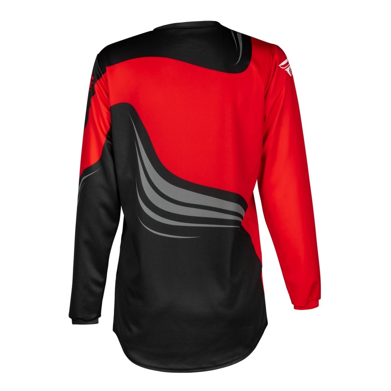 Maglia motocross da bambino FLY Racing F-16 nera-rossa-bianca