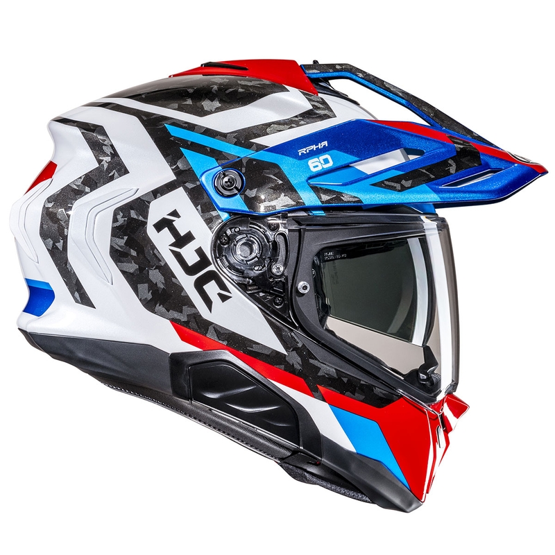 Casco moto enduro HJC RPHA 60 Dakar MC21 blu-nero-bianco