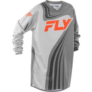 Maglia motocross da bambino FLY Racing F-16 grigio-arancione