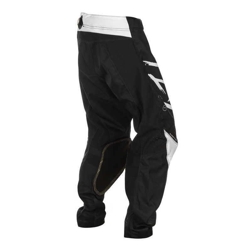 Pantaloni motocross per bambini FLY Racing Kinetic Stoke nero-bianco