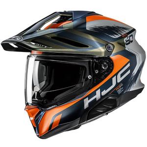 Casco moto enduro HJC RPHA 60 Quid MC47SF blu-grigio-arancio