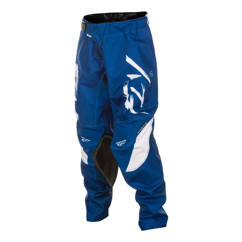 Pantaloni motocross per bambini FLY Racing Kinetic Stoke blu-bianco
