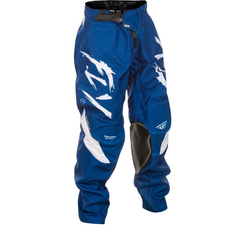 Pantaloni motocross per bambini FLY Racing Kinetic Stoke blu-bianco