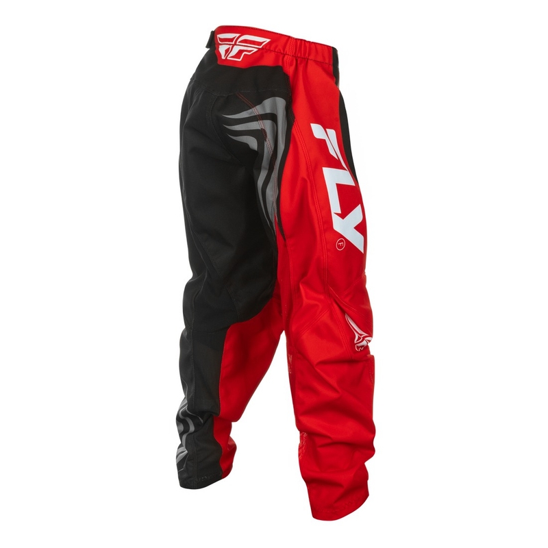 Pantaloni motocross per bambini FLY Racing F-16 nero-rosso-bianco