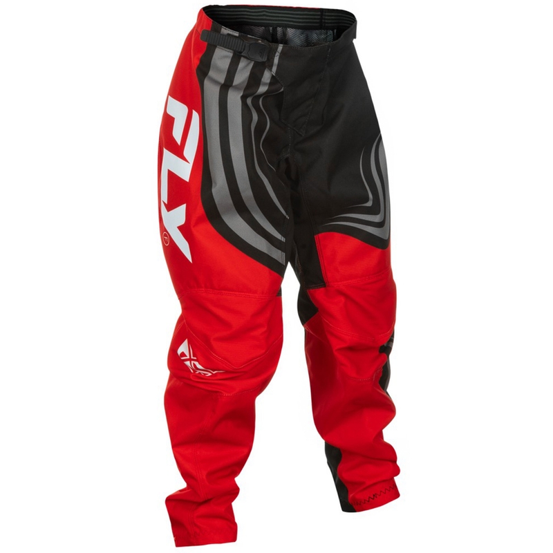 Pantaloni motocross per bambini FLY Racing F-16 nero-rosso-bianco